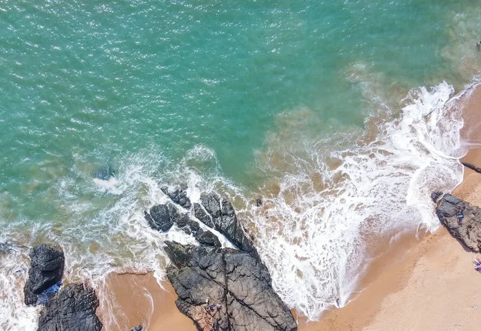 Gokarna beach near resort in Gokarna